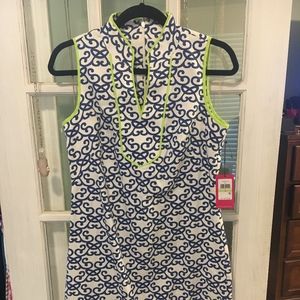 Vince Camuto sheath dress - blue and white